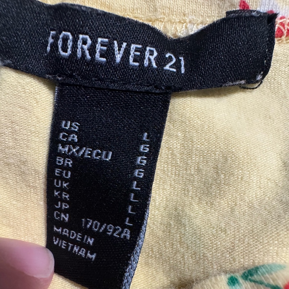 Forever 21 Yellow Bodysuit w/ Floral Print - Picture 3 of 3